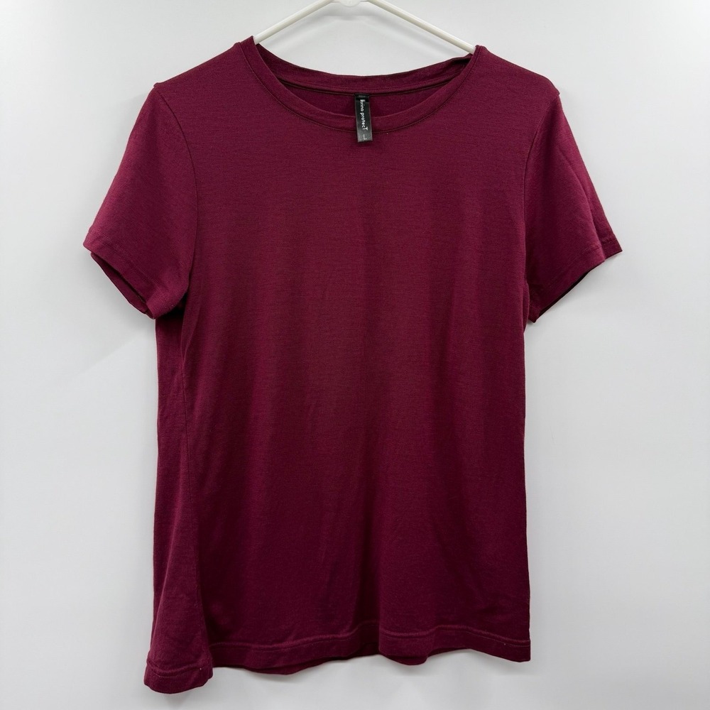 Merino Protect Women's 100% Merino Wool T-Shirt Base Layer Lightweight large